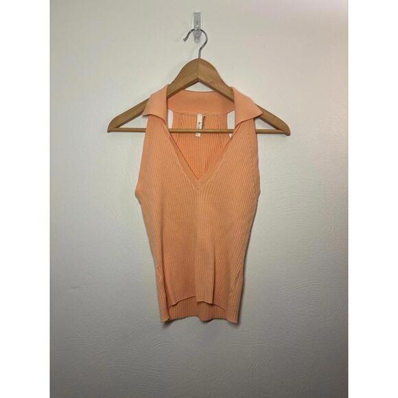 Be Cool Tops - Be Cool Los Angeles Polo Ribbed Sweater Tank Top Size M/L